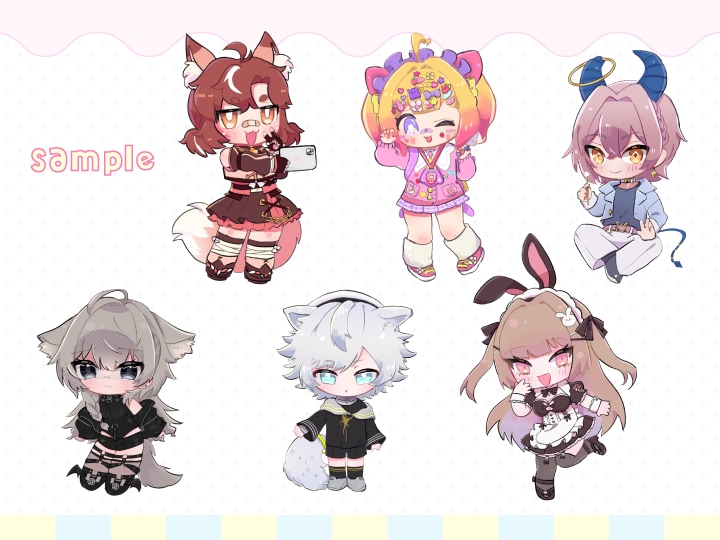 期間限定価格！SDキャライラスト制作します ふわもちかわいい絵柄が得意です！ イメージ2
