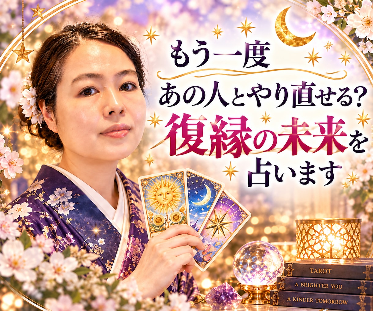 もう一度あの人とやり直せる？復縁の未来を占います あの人の今の気持ちと、二人のこれからをタロットで読み解く イメージ1