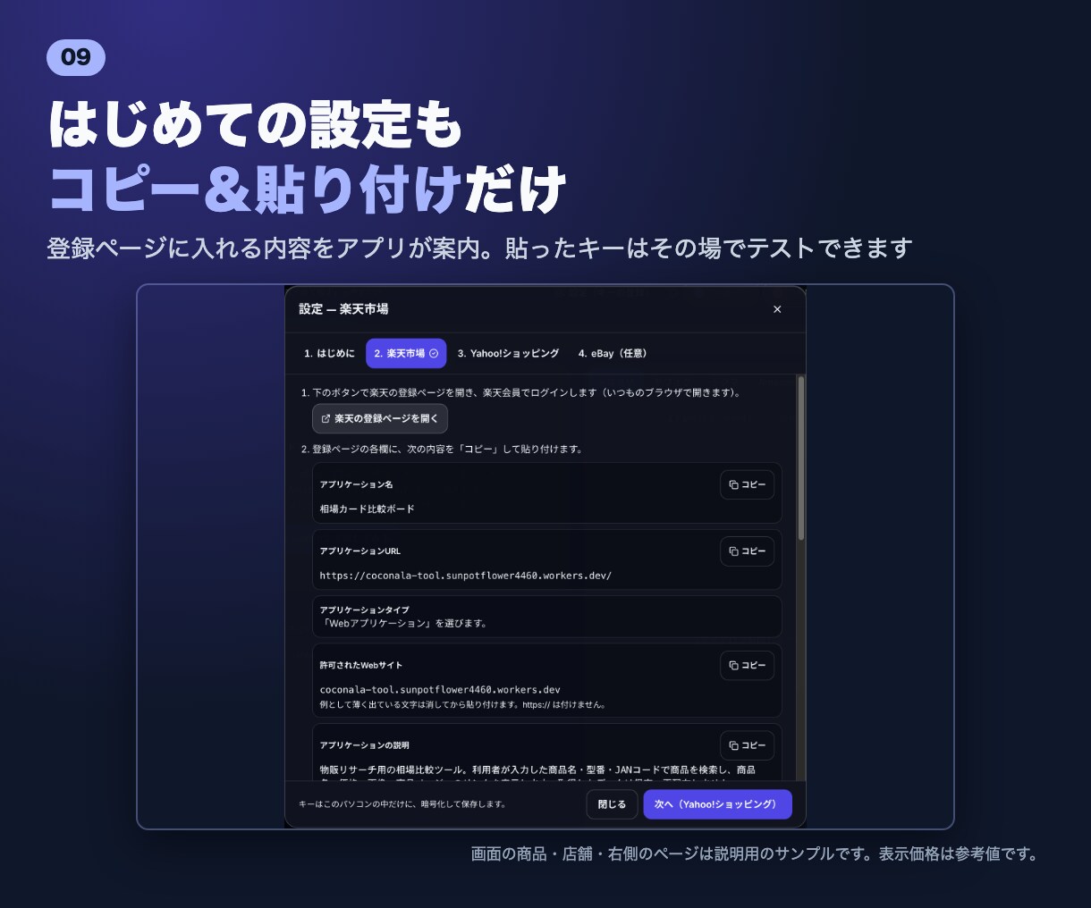 物販7サイト相場比較ツールを提供します サイトを行き来せず相場と利益を一目で比較！ラクラクリサーチ イメージ9