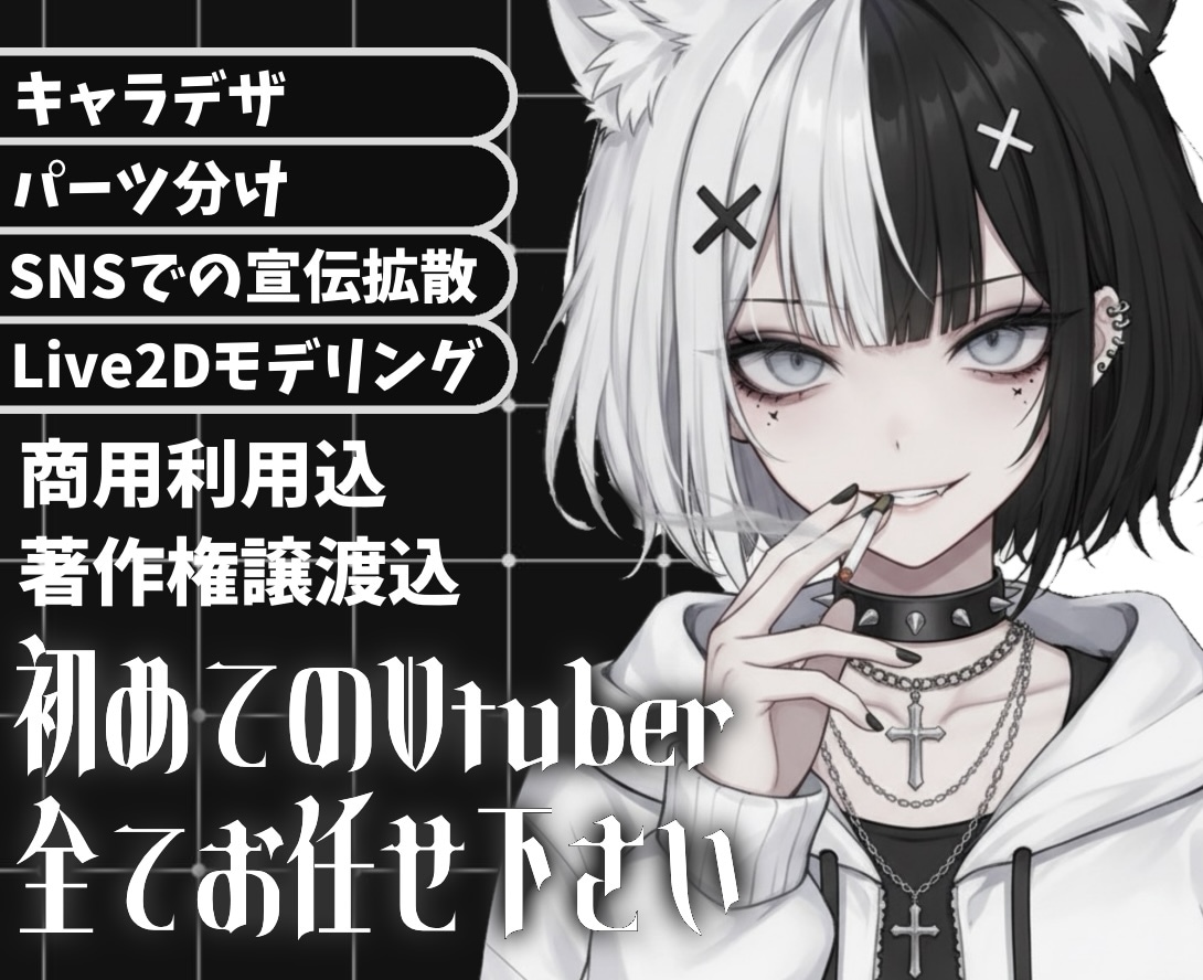 Vtuberイラストに1000円で命を吹き込みます 【Live2Dモデリング】月2名限定対応 / 満枠でも相談可 イメージ1