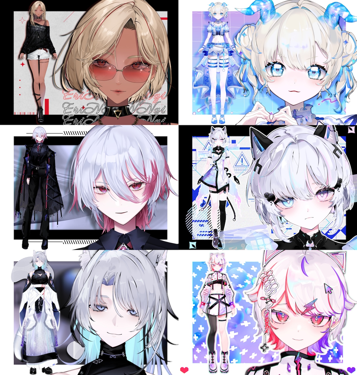 VTuber用Live2Dモデル一括制作します 短期納品!美麗モデルに特典多数!活動に必要なものが全部揃う! イメージ6