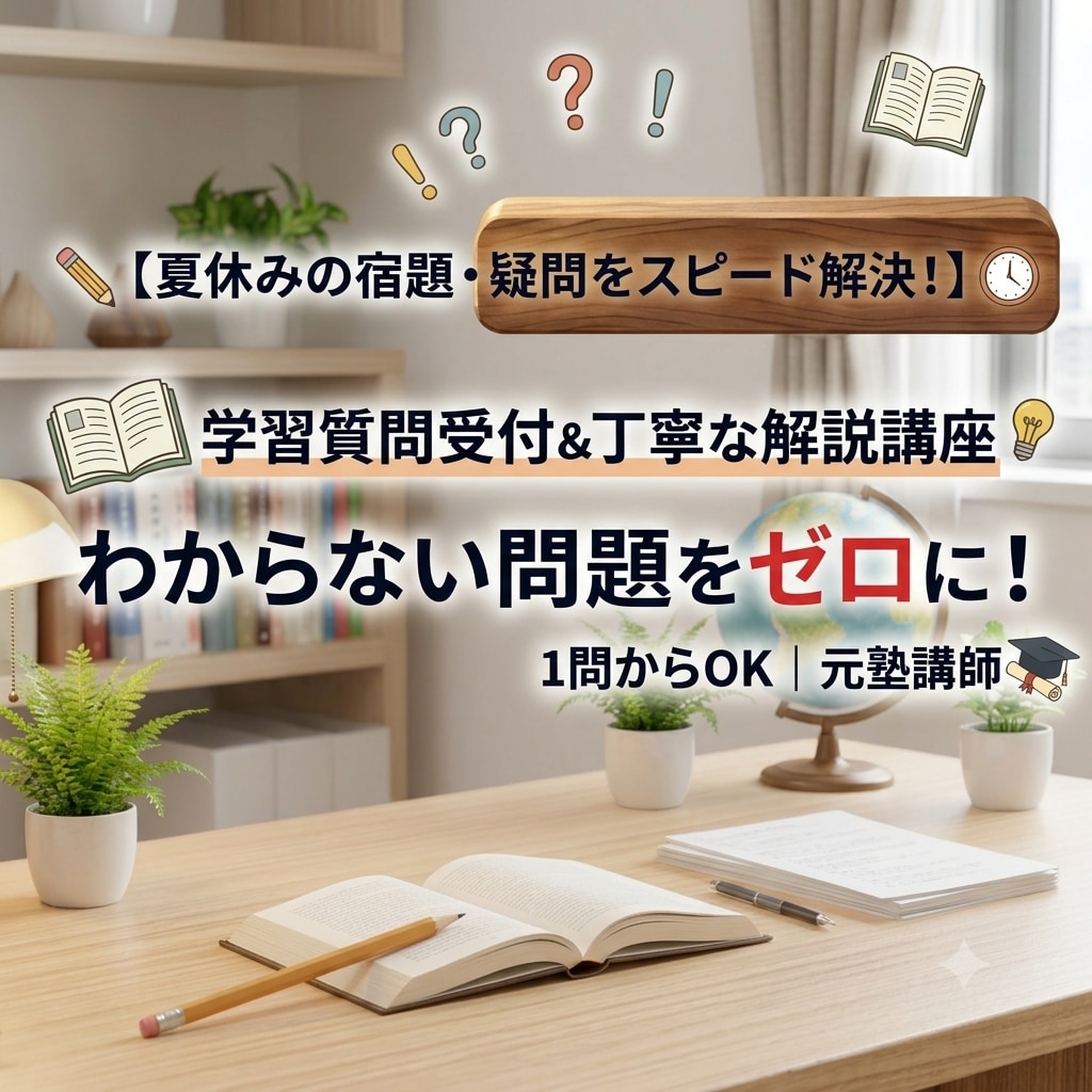 元塾講師が手書き画像でスピード解説します 【小・中・高校生対応】スマホで問題写真を送るだけで丁寧解説 イメージ1