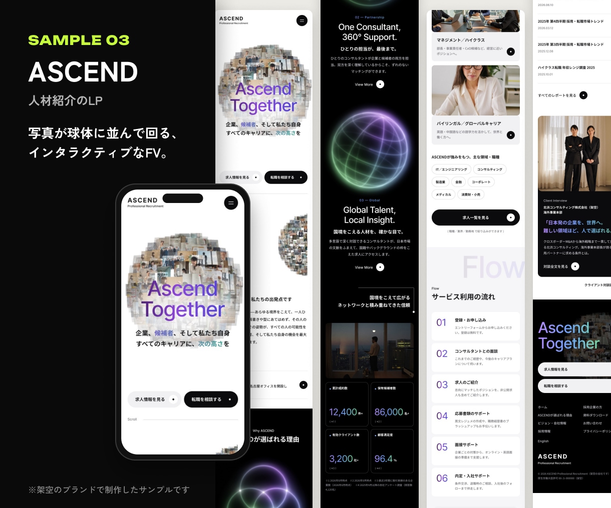 動きと3Dで記憶に残るLPをデザイン・実装します スクロール演出・3D表現まで実装｜デザイン＋コーディング イメージ6