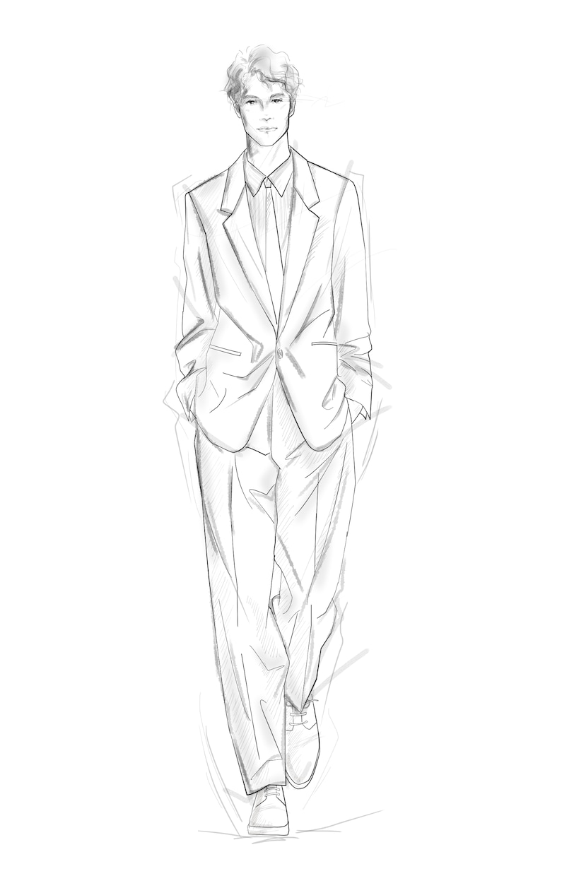 デッサン風のファッションイラスト描きます 様々な雰囲気でイラスト仕上げます イメージ3
