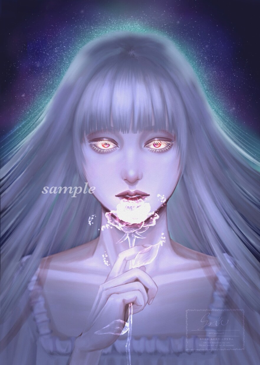 厚塗りで耽美、幻想的なイラストを作成します 【商用利用可】MV、KV、サムネ、表紙イラスト、立ち絵など イメージ1