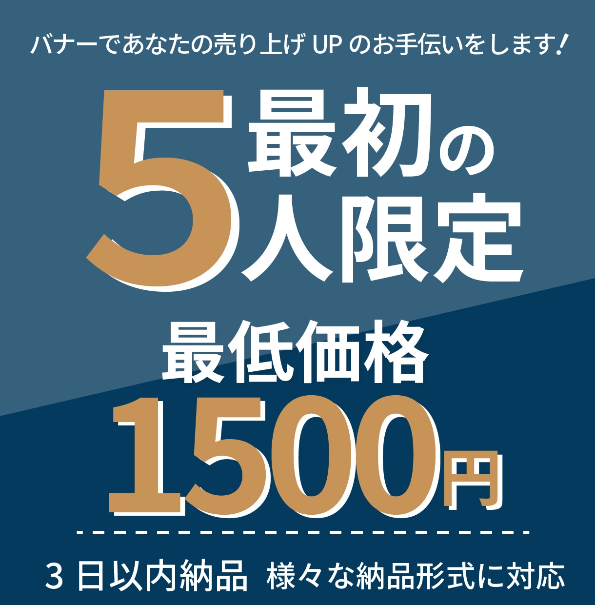 バナーであなたの売り上げUPのお手伝いをします バナー制作で差別化を実現！目を引くデザインで注目を集めます イメージ1