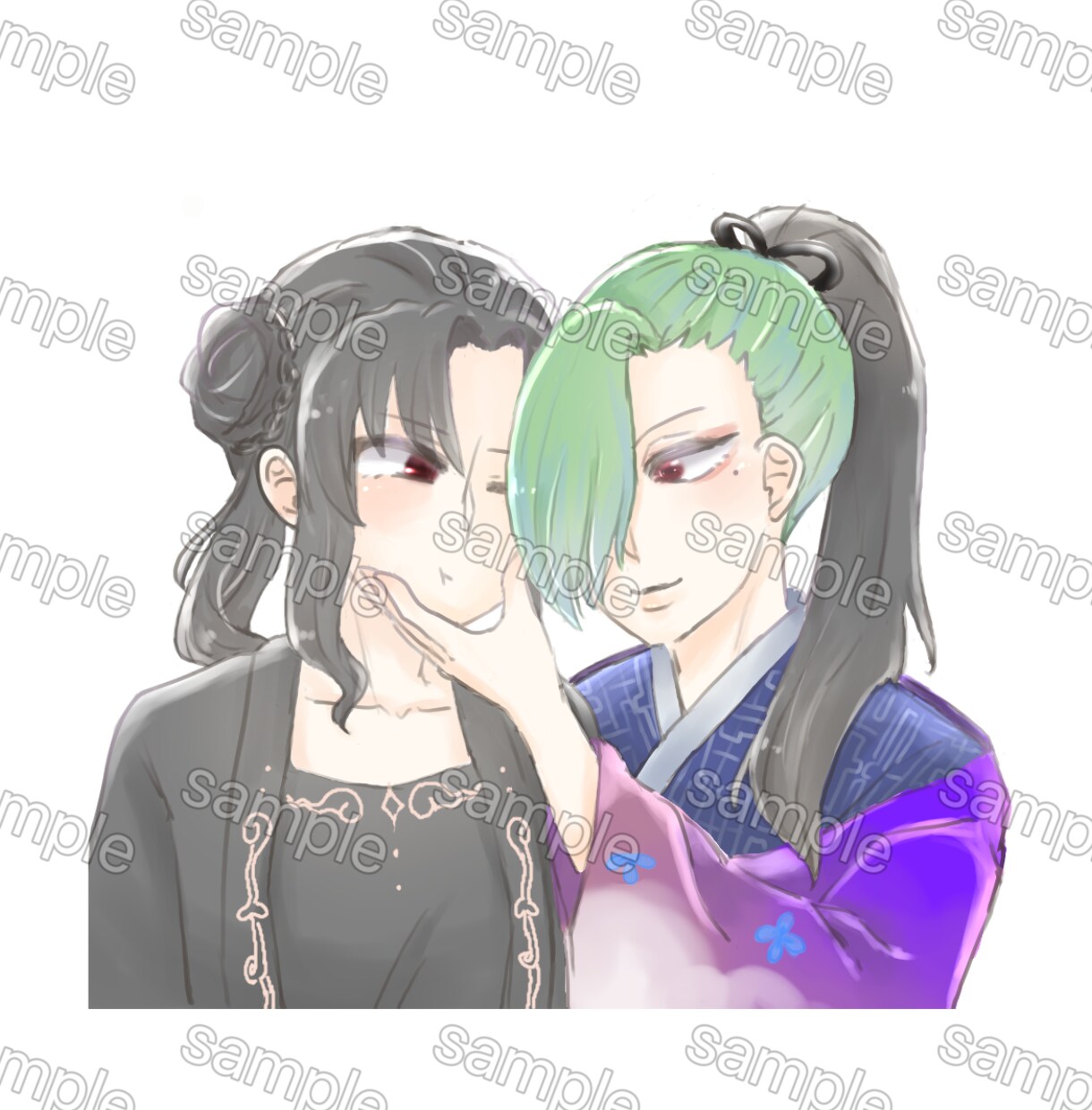 推しとイチャイチャ出来る夢絵アイコン描きます 画面から出てこない推しを隣に！！！ イメージ2