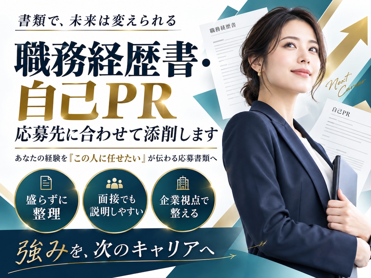 応募先に合わせて職務経歴書・自己PRを添削します あなたの経験を「この人に任せたい」が伝わる応募書類へ イメージ2