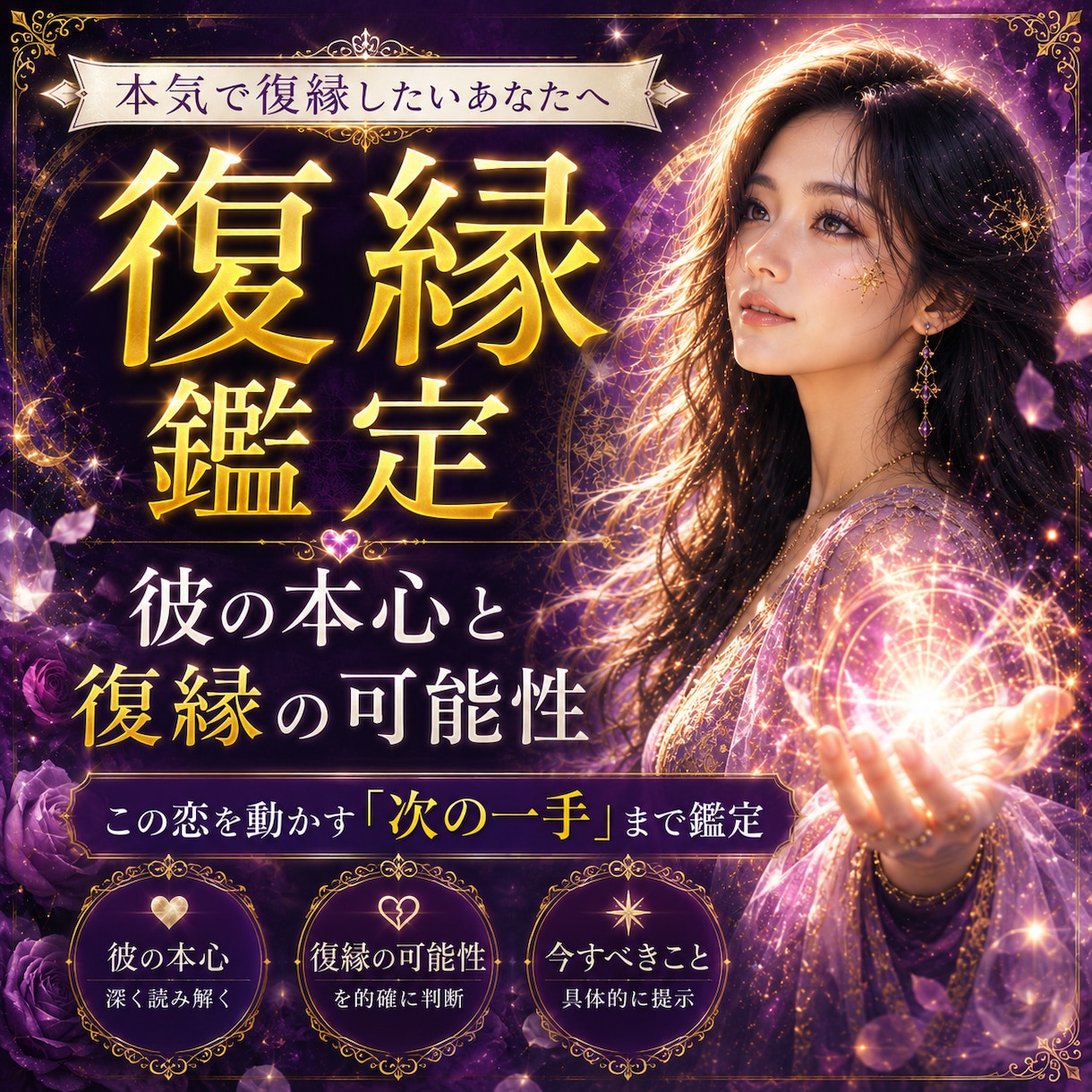 初回限定500円♦︎復縁の可能性を占います 復縁の可能性は？辛い恋から抜け出す方法は？九星気学で鑑定 イメージ1