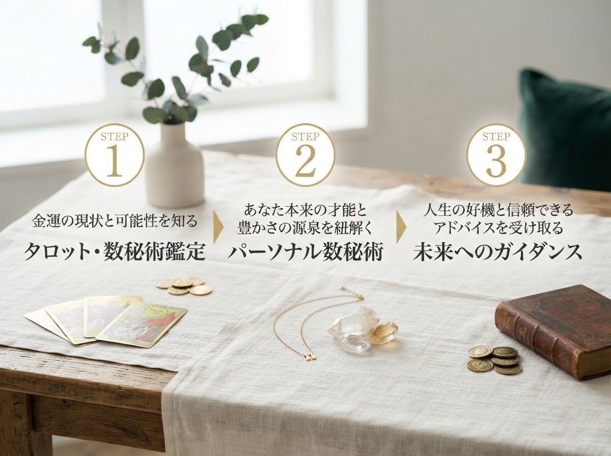 今の金運とお金の流れを数秘術×タロットで占います 金運・お金の流れから今のあなたに意識したいことをお伝えします イメージ9