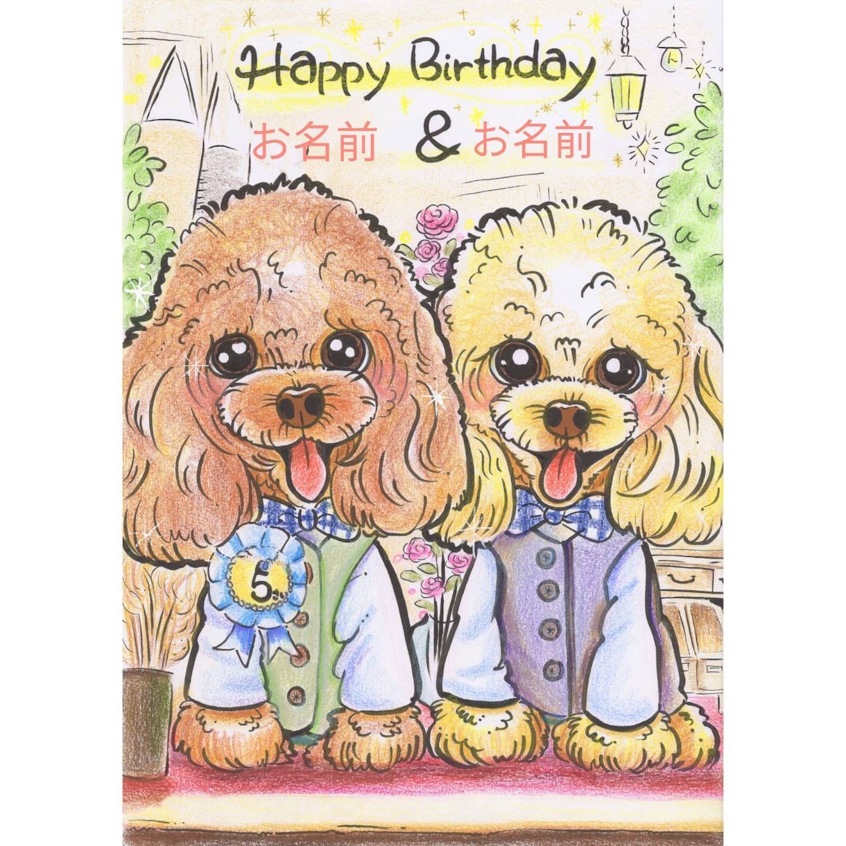 かわいく親しみのある手描き似顔絵お描きします 家族の記念/ウェルカムボード/還暦/古稀/米寿/傘寿/金婚式 イメージ6