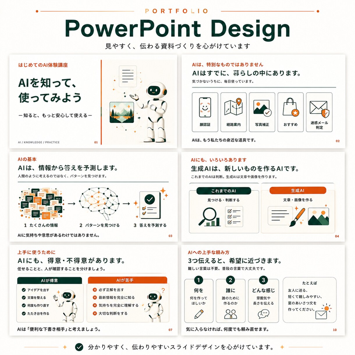 忙しいあなたに代わって資料作成します 構成整理からデザインまで、伝わる資料に仕上げます イメージ3