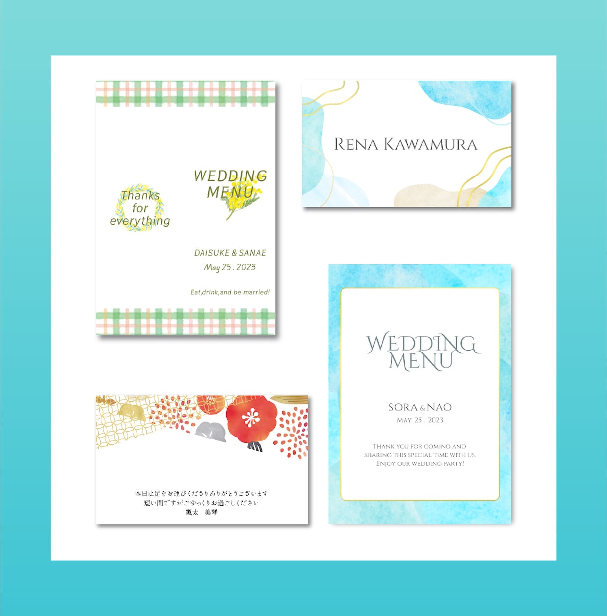 ウエディングペーパーアイテムを制作します 顔合わせから結婚式まで幅広く対応します◎ イメージ3