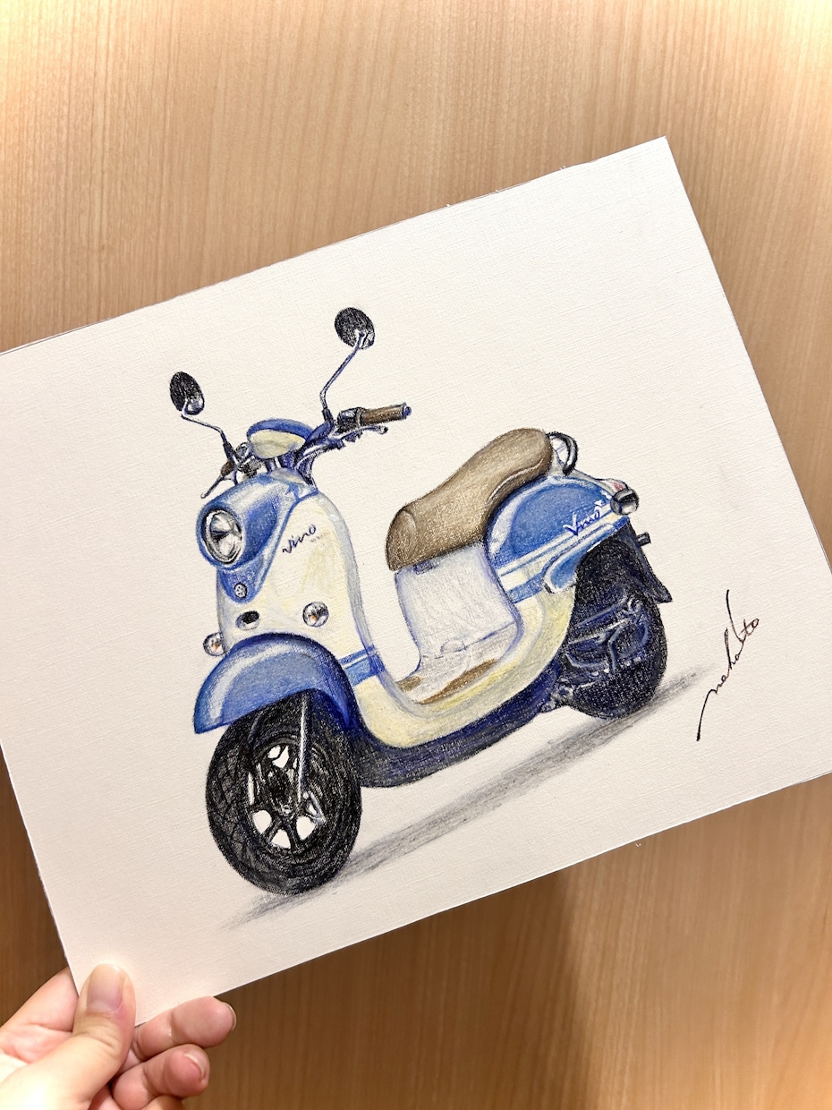 車・バイクのイラスト描きます 大切な愛車をオシャレにパステル画で描きます イメージ2