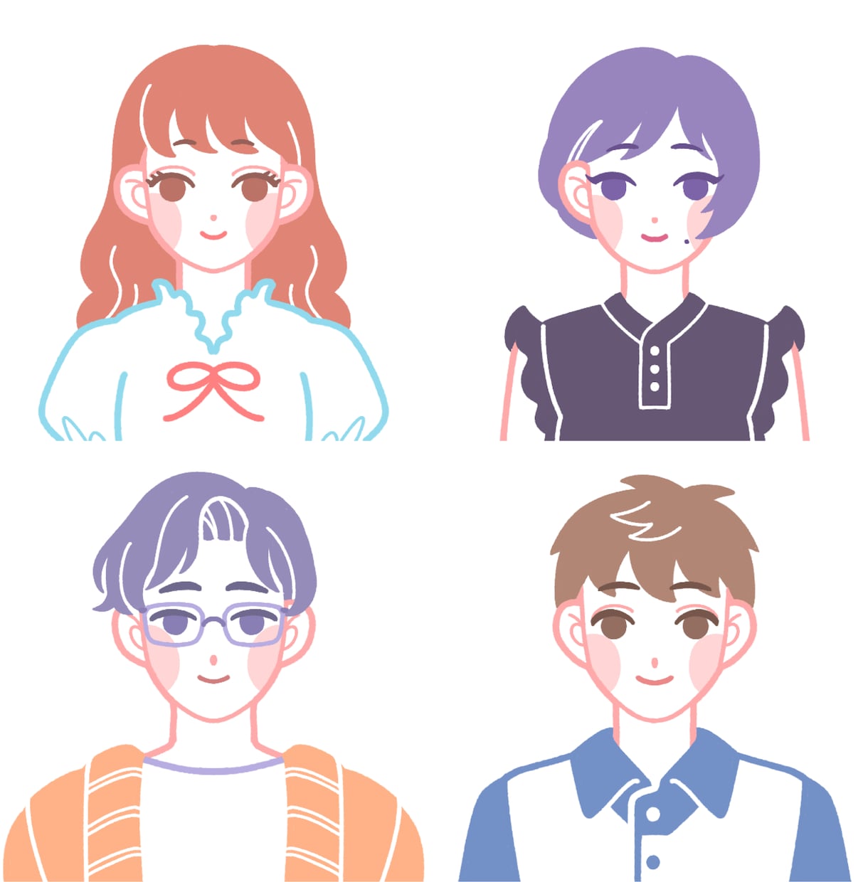 SNSのアイコンに！似顔絵イラストを作成します ほんわか可愛くシンプルデザイン イメージ2