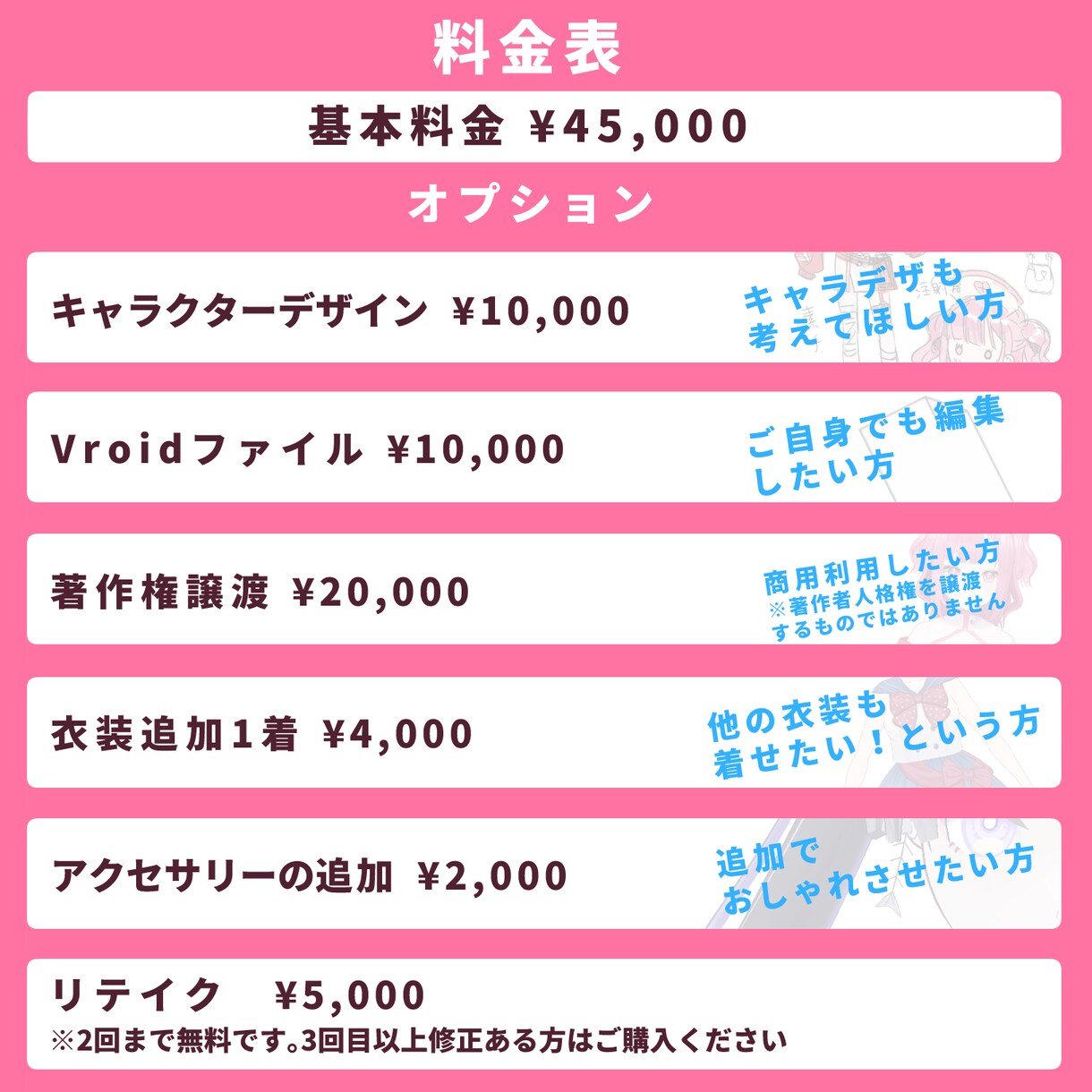 ３Dモデルの制作を承ります キャラデザからもお受けします！Vtuberをお考えの方も是非 イメージ7