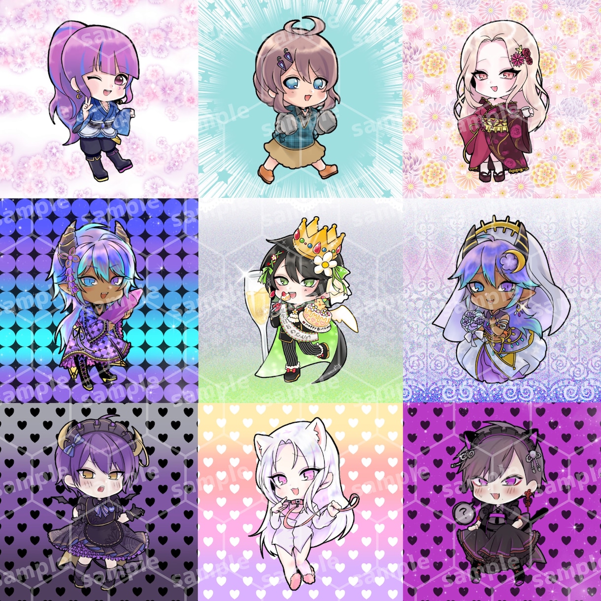 商用利用◎可愛いSDキャラ描きます SNS用アイコン、X、IRIAMミニキャラ、他配信媒体など イメージ3