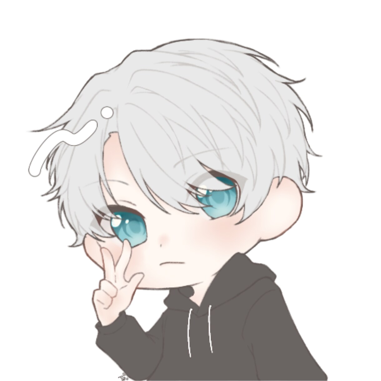 SNSで使えるミニキャラアイコンイラストを描きます ミニキャラ胸上までの、SNS上で使えるアイコンイラスト イメージ1
