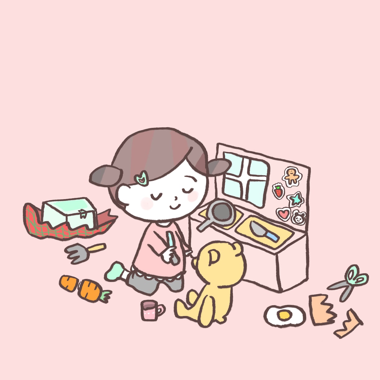 絵本のようなゆるかわイラスト描きます 個人様も企業様もご対応可能です！文字入れやデザインも可能！ イメージ1