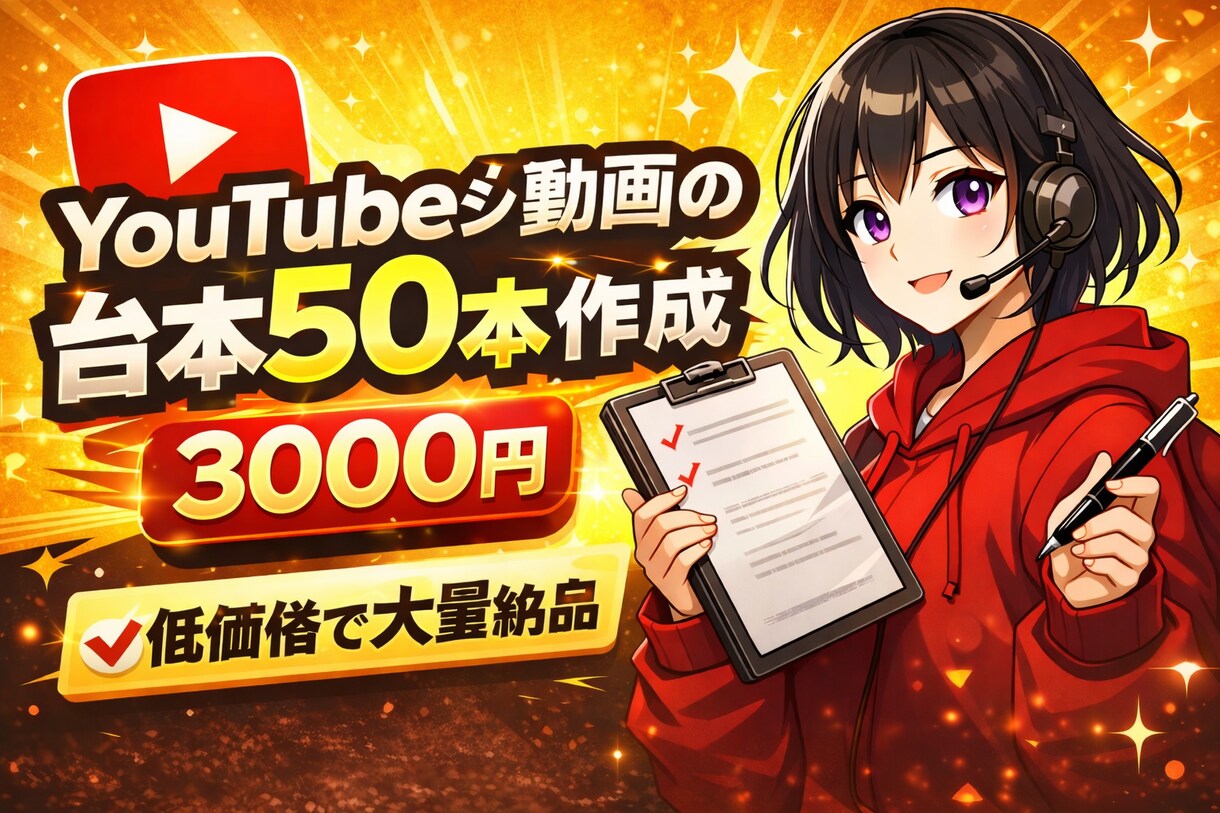 YouTubeショート用台本を作成します 50本で3000円で承っております イメージ1