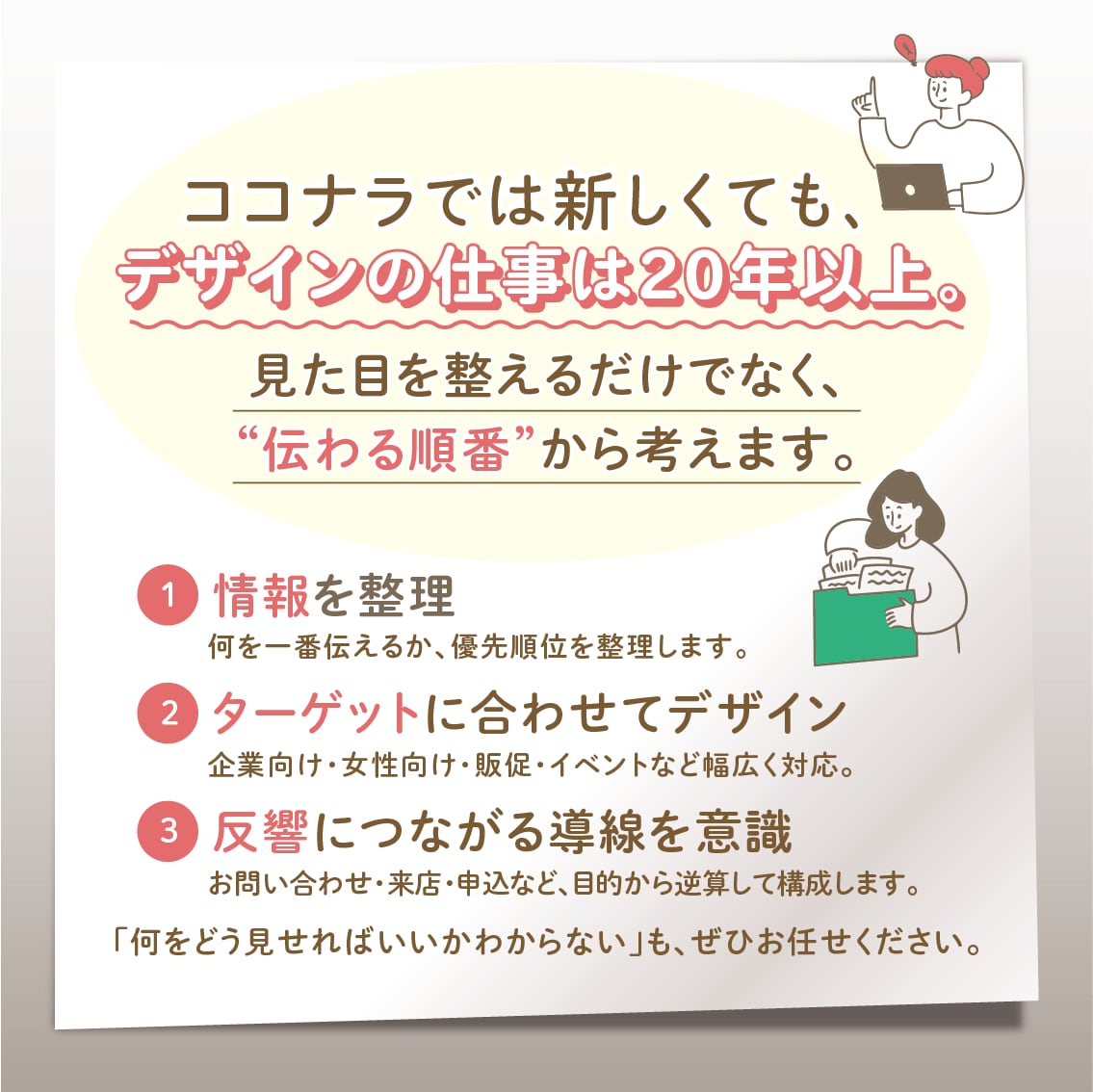 反響につながるチラシをプロがデザイン制作します 実務20年以上｜情報整理から伝わるチラシをご提案 イメージ2