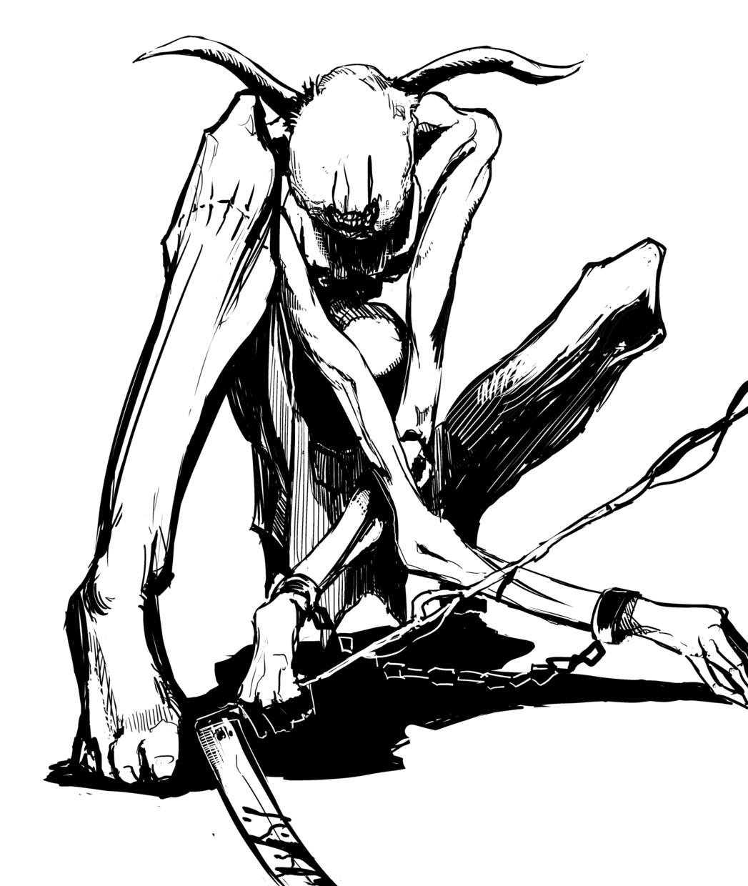 白黒イラスト描かせていただきます 挿絵、イメージボードに、癖のある絵柄はいかがでしょうか イメージ5