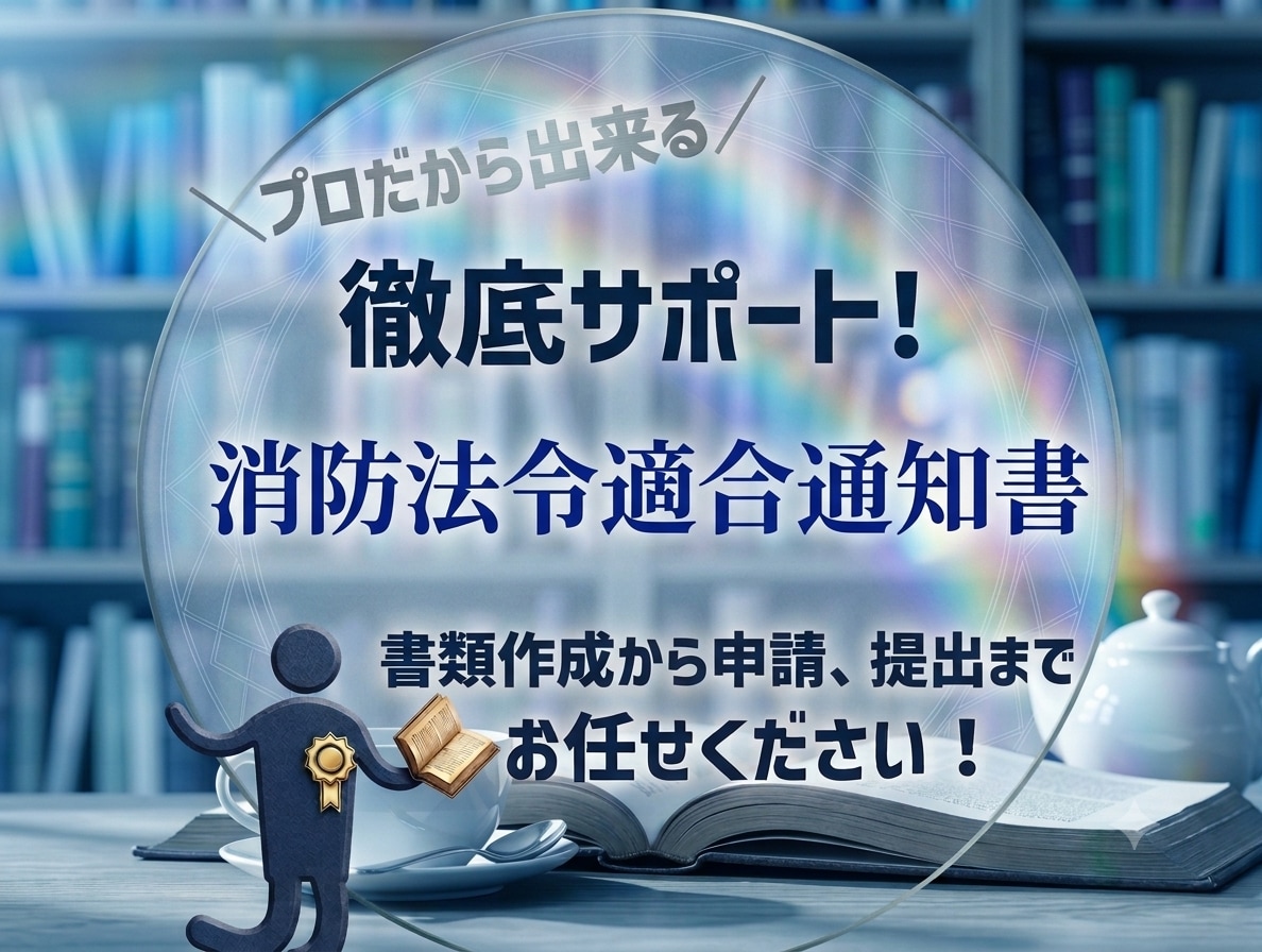 民泊開業時の消防法令適合通知書作成・申請を行います 経験豊富な行政書士が申請書類作成と申請を代行します‼ イメージ1