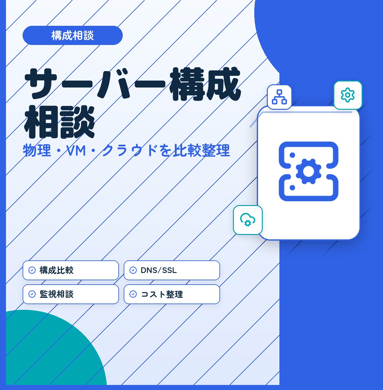 サーバー構成の相談に乗ります サーバーに関するお悩みをプロがその場で解消します イメージ1