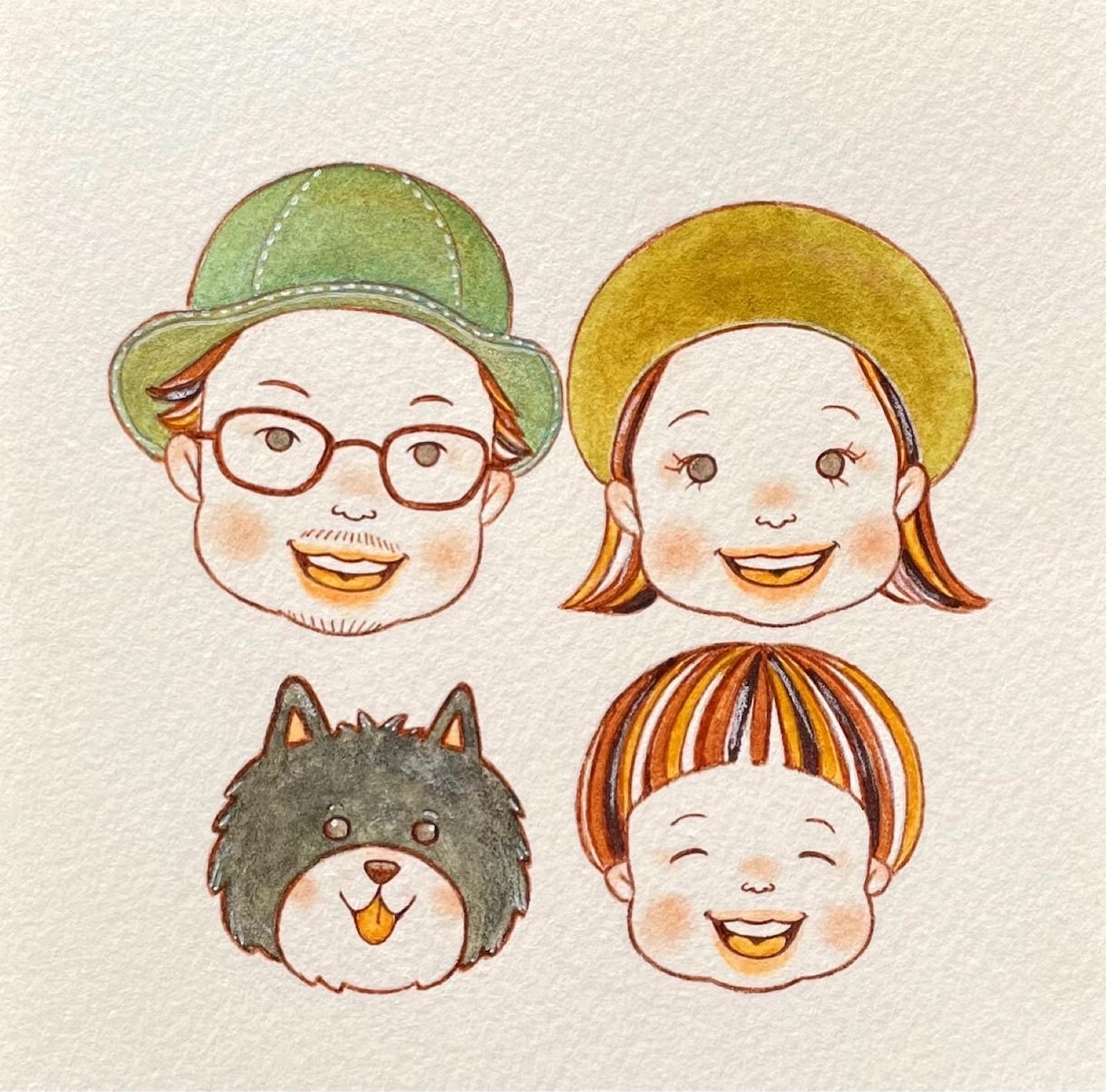 北欧ナチュラル似顔絵お描きします インテリアに馴染む北欧カラーのおしゃれな似顔絵お描きします イメージ5