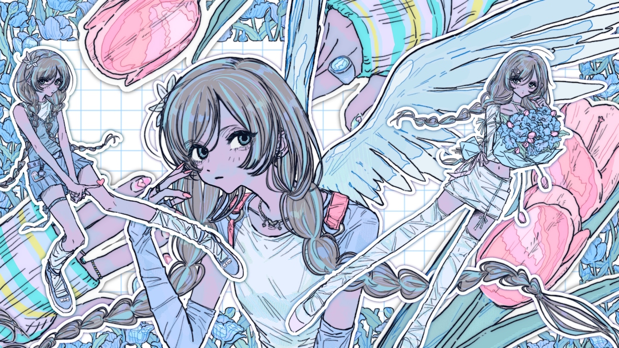 きらめく可愛いイラストを描きます ジャケット、MV用イラスト、その他グッズなど！ イメージ2