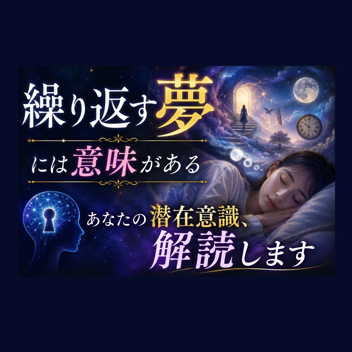 繰り返す夢には意味がある｜潜在意識、解読します 夢のキーワードから、状況を読み解き意味を整理します。 イメージ1