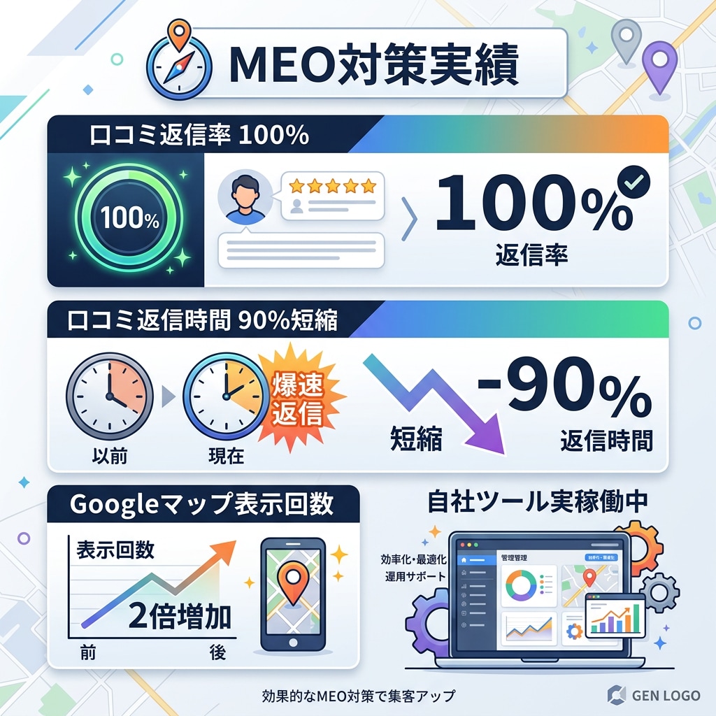 店舗集客を強化するMEO対策を代行します 口コミ自動返信+GBP投稿自動化で来店数アップを実現 イメージ5