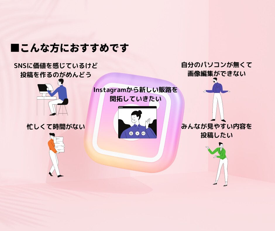 Instagramの投稿画像を作成します ★高速対応で安心のサービスをご提供★ イメージ3