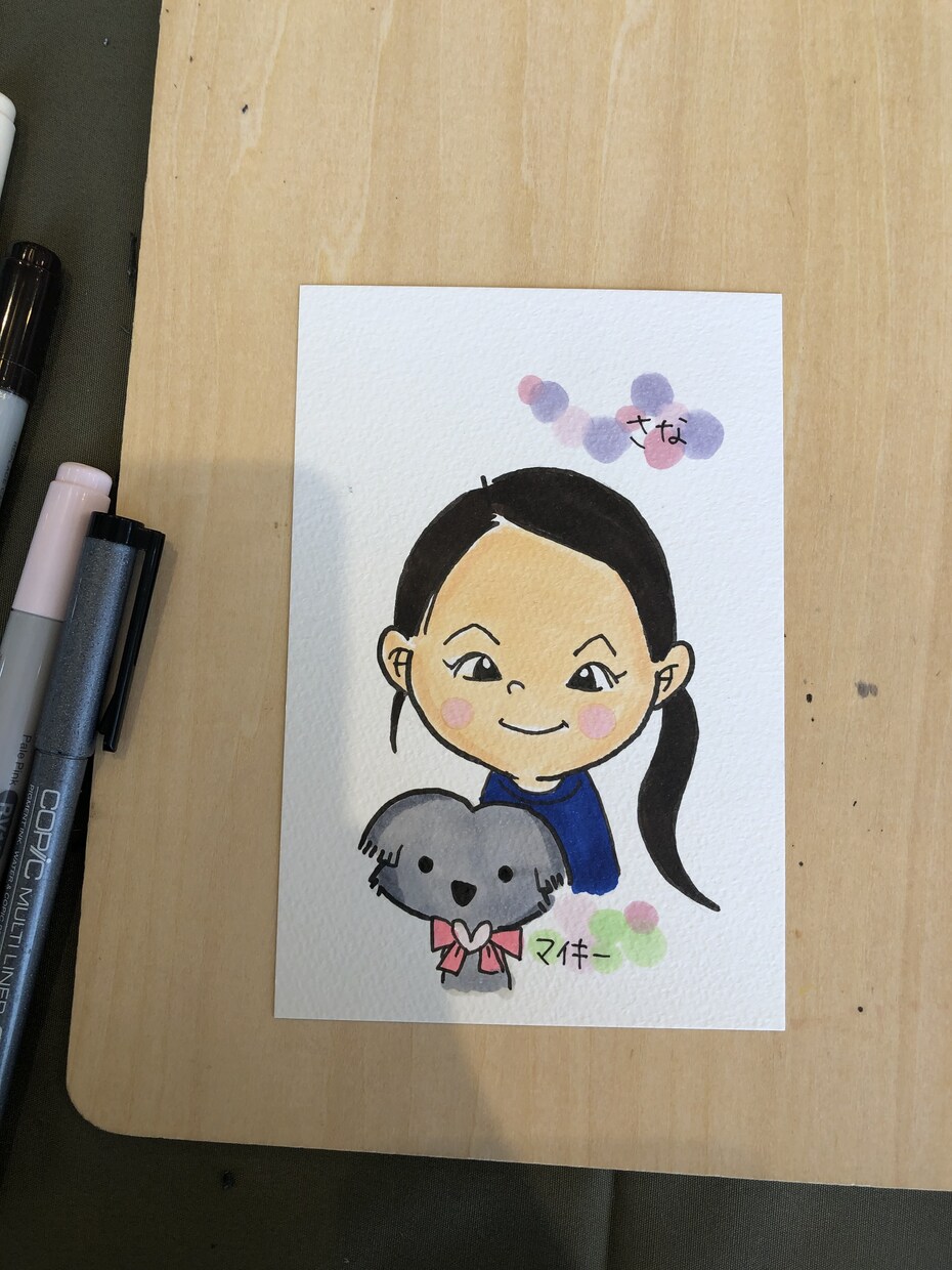 ほっこり似顔絵を手描きで描きます 思わずにっこりできるような似顔絵を手描きで描きます☆ イメージ4