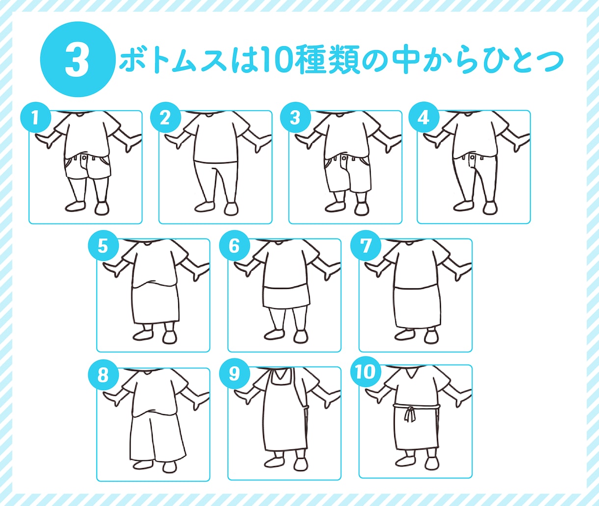 アイコンセミオーダー/表情違いで6種作ります ミニキャラアイコンを自分流に！【組み合わせ1600通】 イメージ4