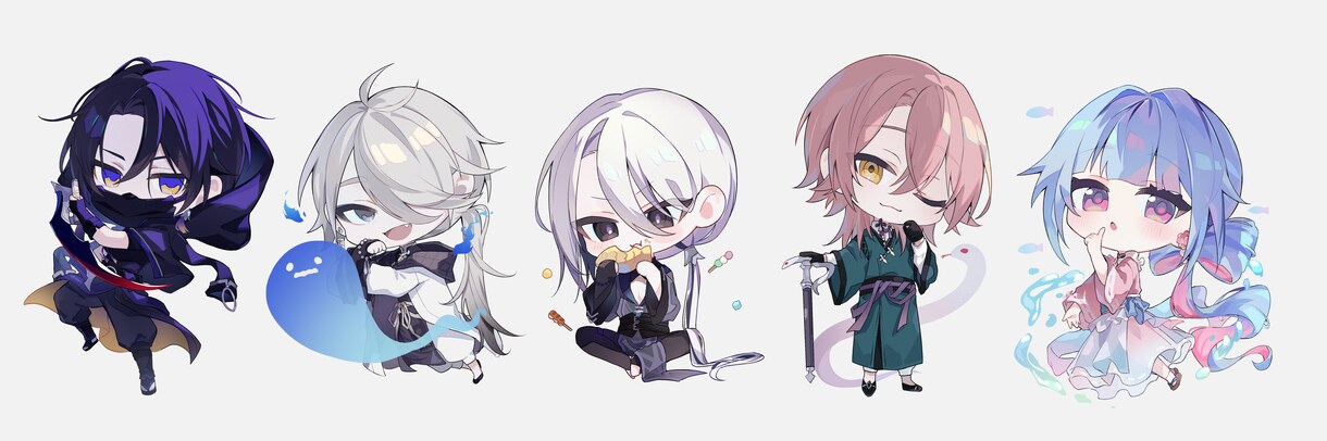 鮮やかで可愛いデフォルメイラスト♪お描きいたします SNS用のアイコン・グッズ等にも♪ イメージ1