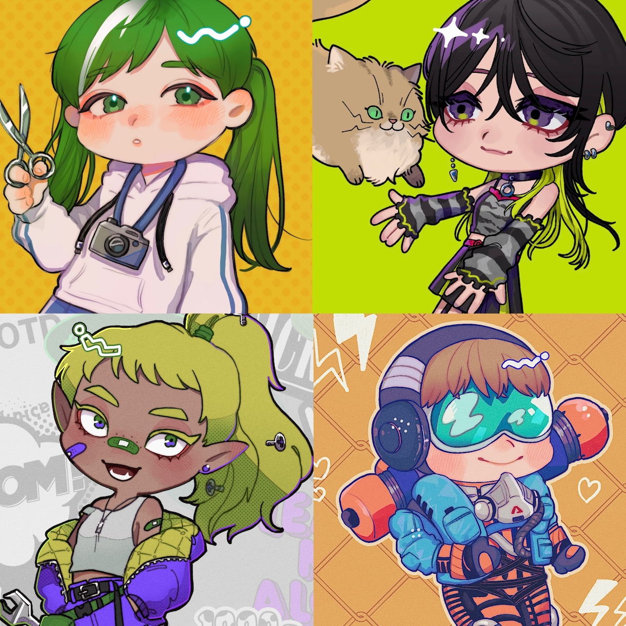 可愛いミニキャラお描きします 幅広い絵柄や頭身でお描きします、人だけでなく動物もOKです！ イメージ4