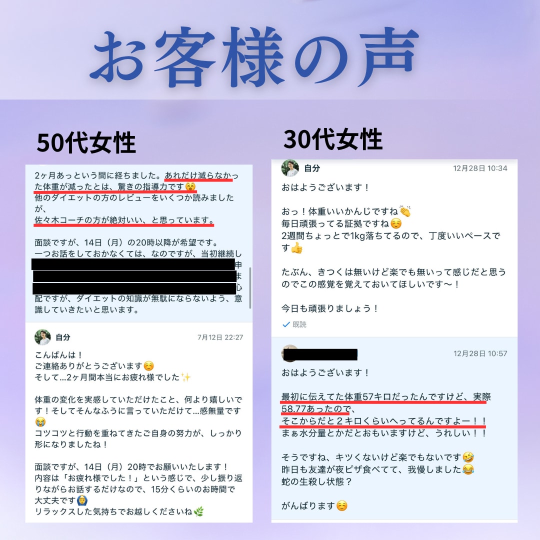 1ヶ月間ダイエットサポートします プロトレーナーがしっかり痩せる方法をお伝えします♪ イメージ2