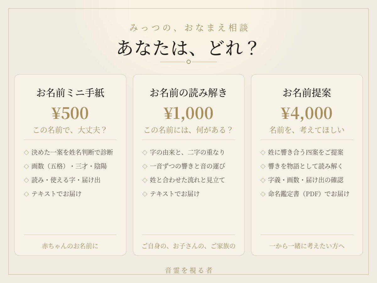 赤ちゃんの名前を響きと画数で提案します 声に出して呼びたくなる、その子だけの名前を。 イメージ10