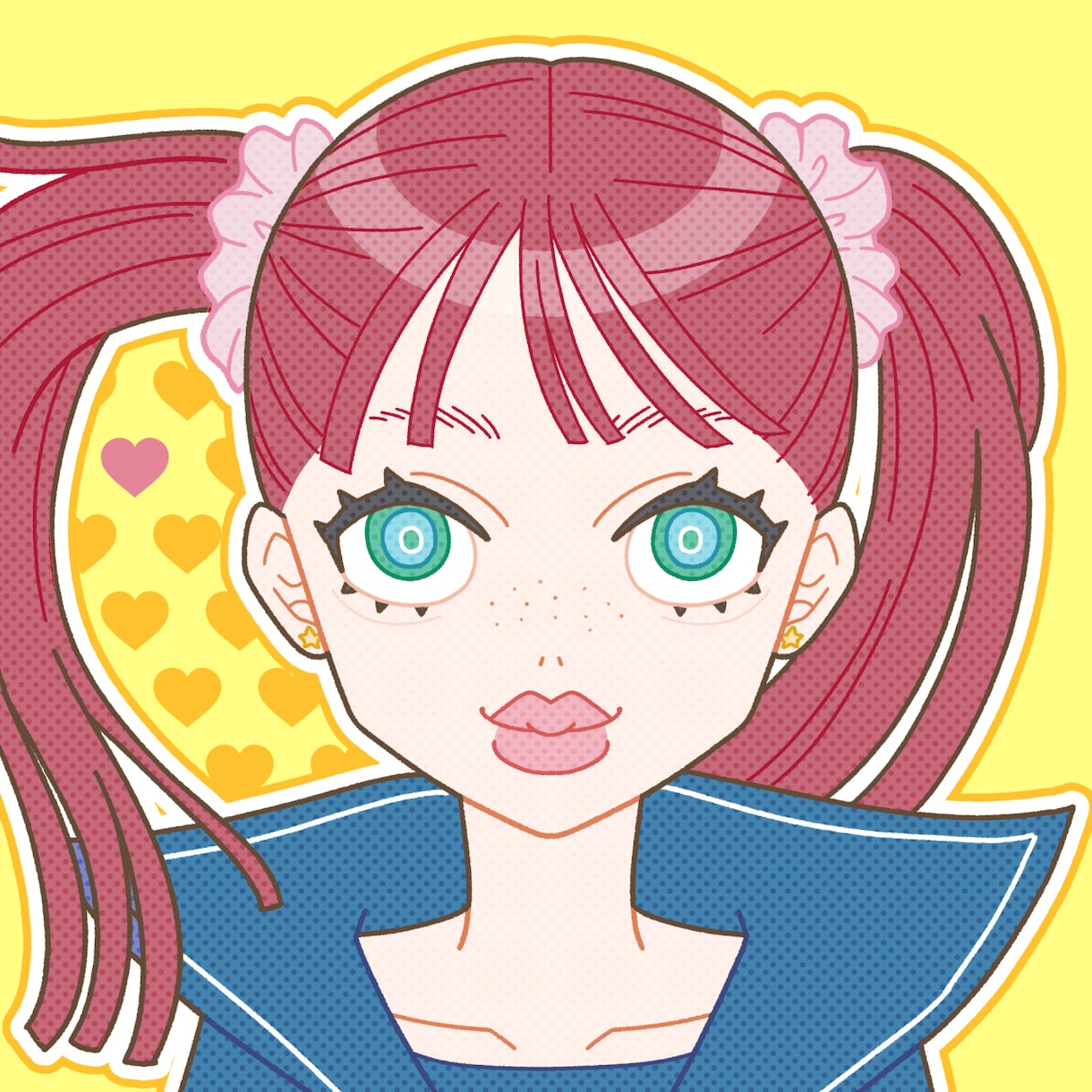 ポップで個性的な女の子のイラスト描きます SNSアイコンなどに!キャッチーで目立つイラスト イメージ2