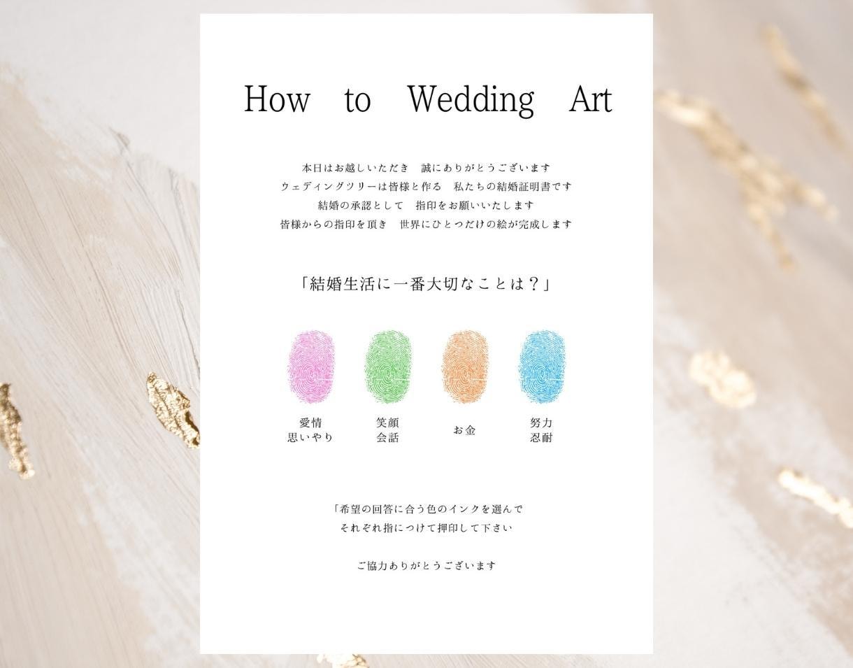 全9種類！オリジナルウェディングツリーを作成します 挙式の結婚証明書をゲスト参加型に イメージ3