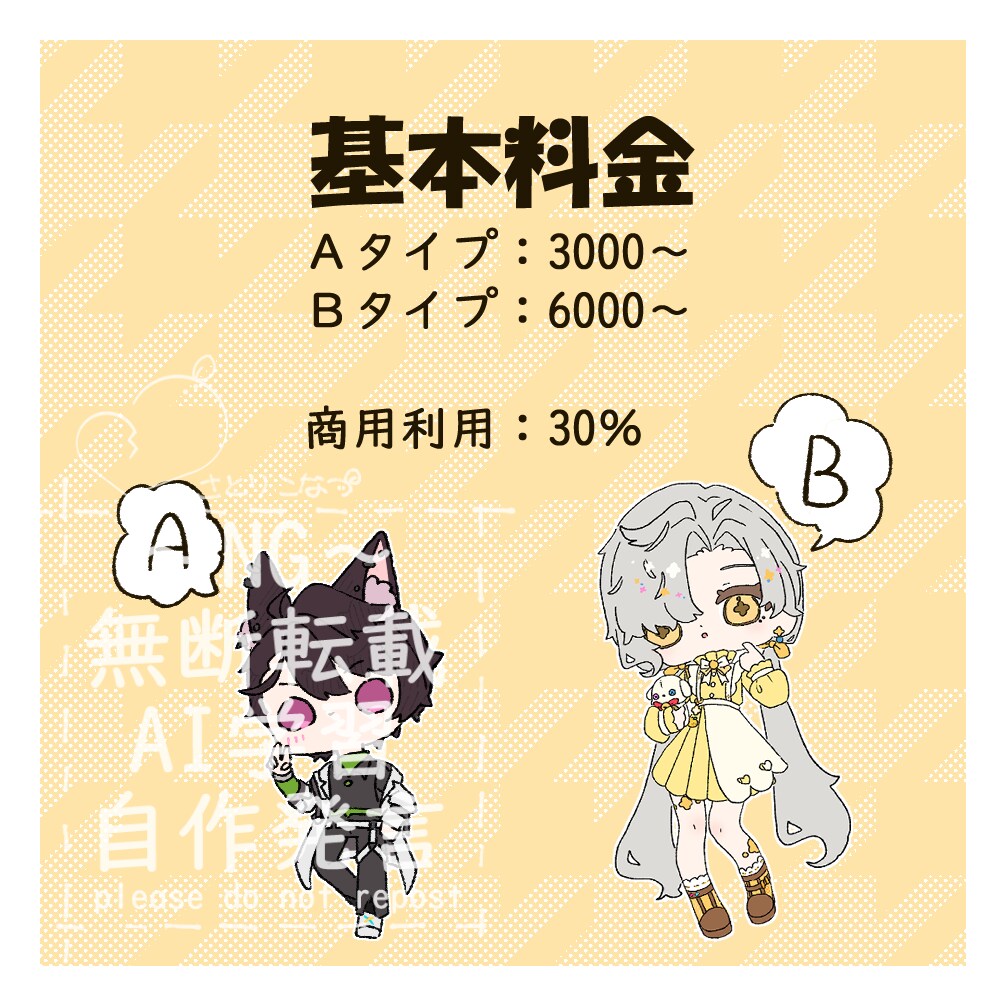 もちもちデフォルメイラスト描きます 【商用利用可】配信活動やSNSアイコンに イメージ2