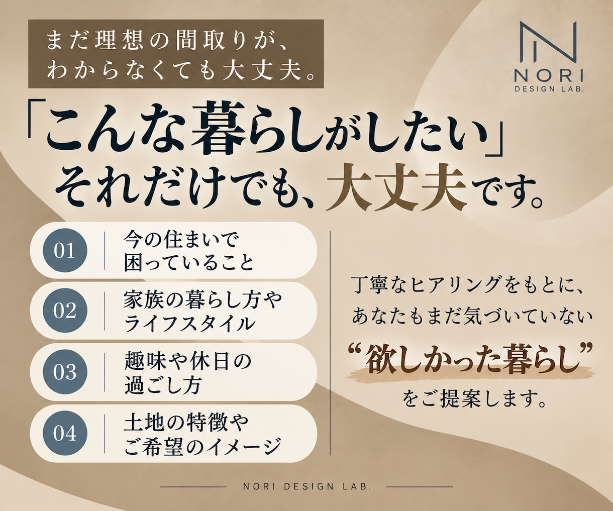 新築住宅の手描き間取プラン【3日以内】に提案します 間取り＋外構＋インテリアまで、暮らしをまるごとご提案 イメージ4