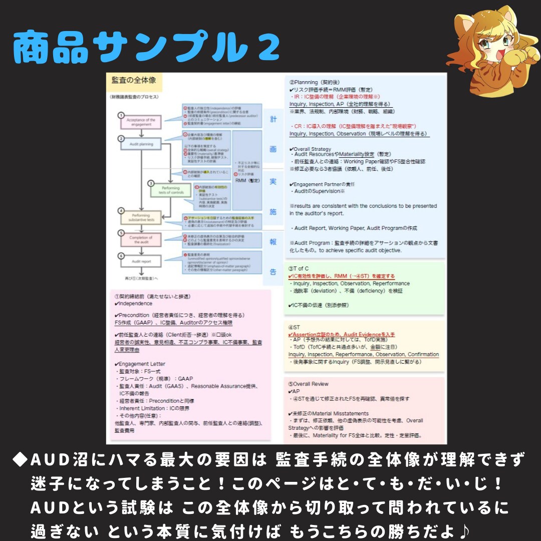 USCPA合格者がAUD攻略ノートを販売します 7ヶ月でUSCPA全科目合格のノウハウを凝縮した完全攻略本 イメージ6