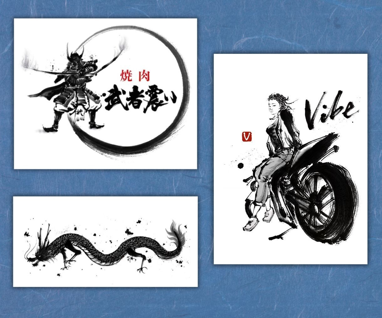 手描きでハイレベルの水墨画・墨絵を制作いたします オリジナル創作のため、著作権侵害の恐れがなく幅広くご利用可能 イメージ8