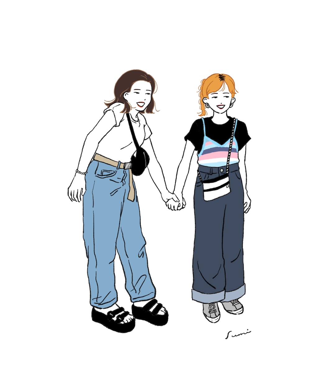 おしゃれなペン画風タッチの似顔絵を描きます SNS用アイコンや、記念日などのプレゼントにもおすすめです♪ イメージ2