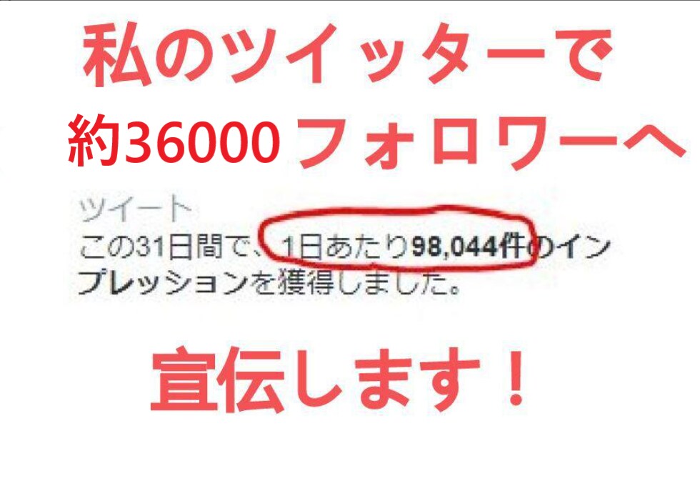ツイッター約36000フォロワーに宣伝いたします 約36000フォロワーのtwitterで宣伝してみませんか？ イメージ1
