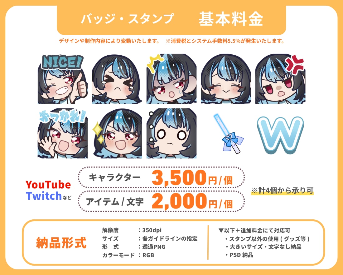 配信・SNSで活躍するミニキャラを描きます 【企業実績多数】アニメ公式グッズ担当のプロが制作します！ イメージ5