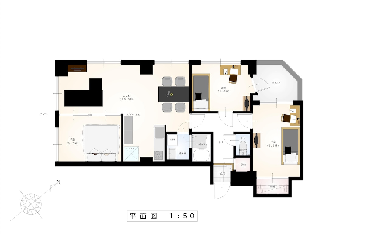 旅館などの既存図面起こし、設備系統図などを描きます 評価⭐︎5.0　返信やや遅めですが成果物は綺麗な方と思います イメージ1