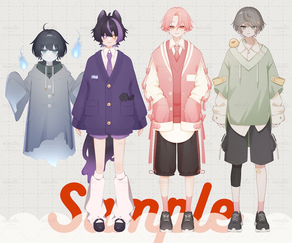 値下中！Live2D用パーツ分けイラスト制作します キャラデザは持込もおまかせもOK！かわいく魅力的に制作します イメージ7
